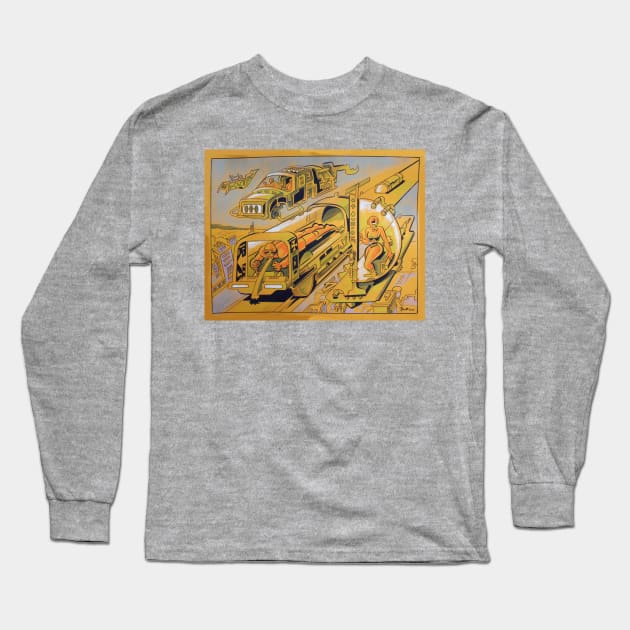 Yellow Skyway Long Sleeve T-Shirt by BennettBlackLight